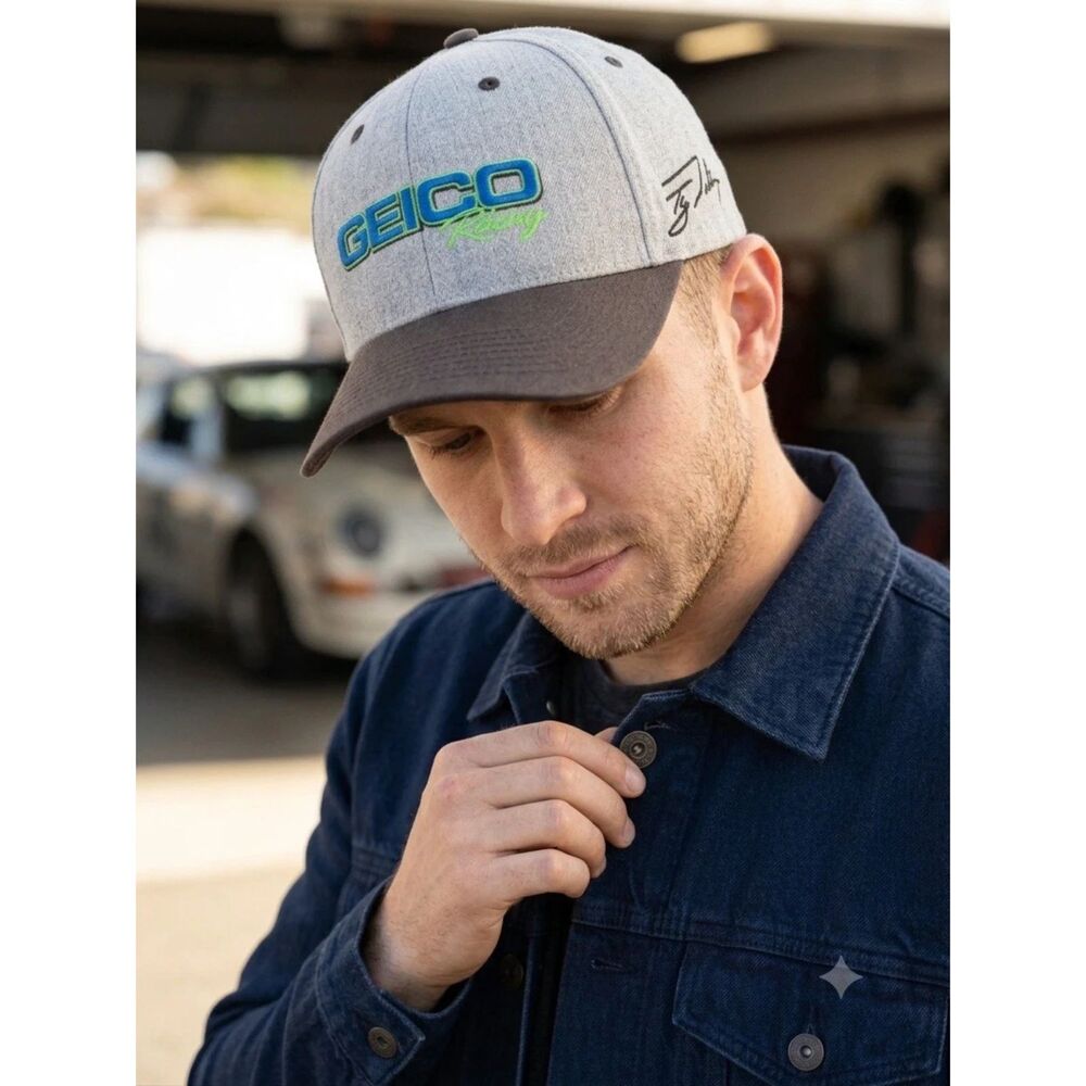 GEICO Racing Ty Dillon #13 baseball hat NASCAR Snapback Cap Trucker Chevy